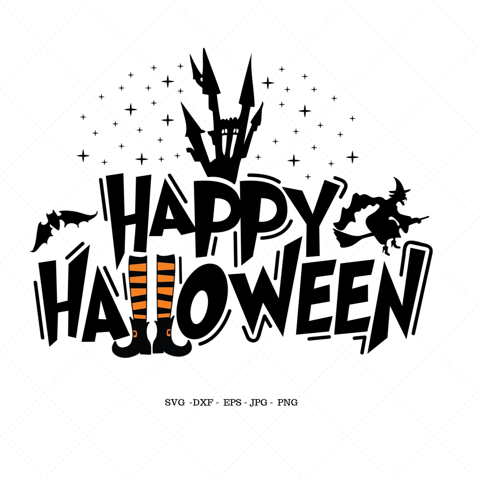 Happy Halloween Svg Halloween Png Iron on Transfers Etsy