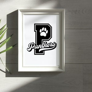 Panthers Svg, Panthers Team Pride, Mascot Shirt Svg, Paw Svg, Cutter File, Baseball Basketball image 6