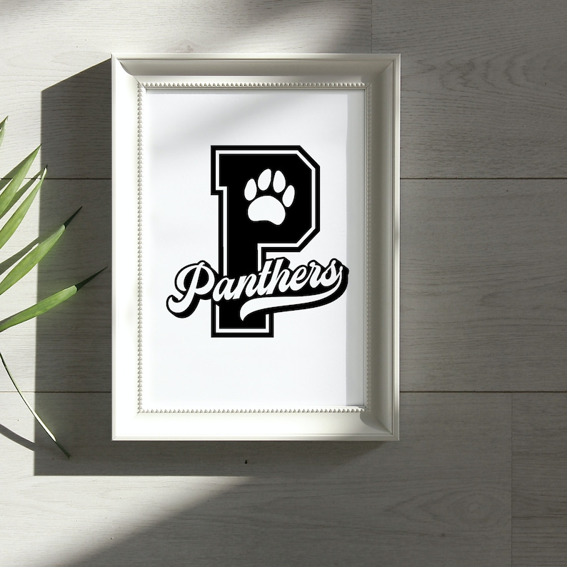 Panthers Svg, Panthers Team Pride, Mascot Shirt Svg, Paw Svg, Cutter File, Baseball Basketball image 6