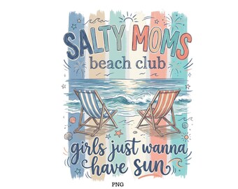 Salty Mom's Cub Png, Beach Moms Png, Trendy Summer Png