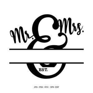 Mr and Mrs Svg, Wedding Cut File, Bride Groom Svg, Svg Cut File