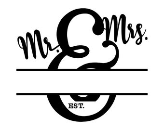 Mr and Mrs Svg, Wedding Cut File, Bride Groom Svg, Svg Cut File