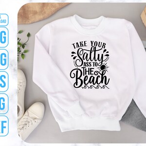 Stay Salty Svg, Trendy Summer Svg, Beach House Sign Svg, Funny Tote Svg image 6