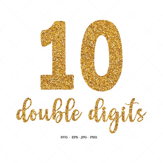 10th Birthday Svg, 10th Birthday Shirt, 10 Years Old, Glitter Birthday Tee, Kids Birthday Shirt, 10 Shirt