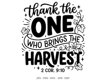 Thanksgiving Herbst SVG, Geschenk für christliche Kleinkinder Glaube