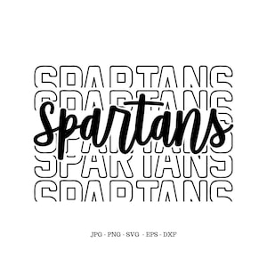 Spartans Svg, Shirt File Design, Svg Png Spartans, School Spirit Svg
