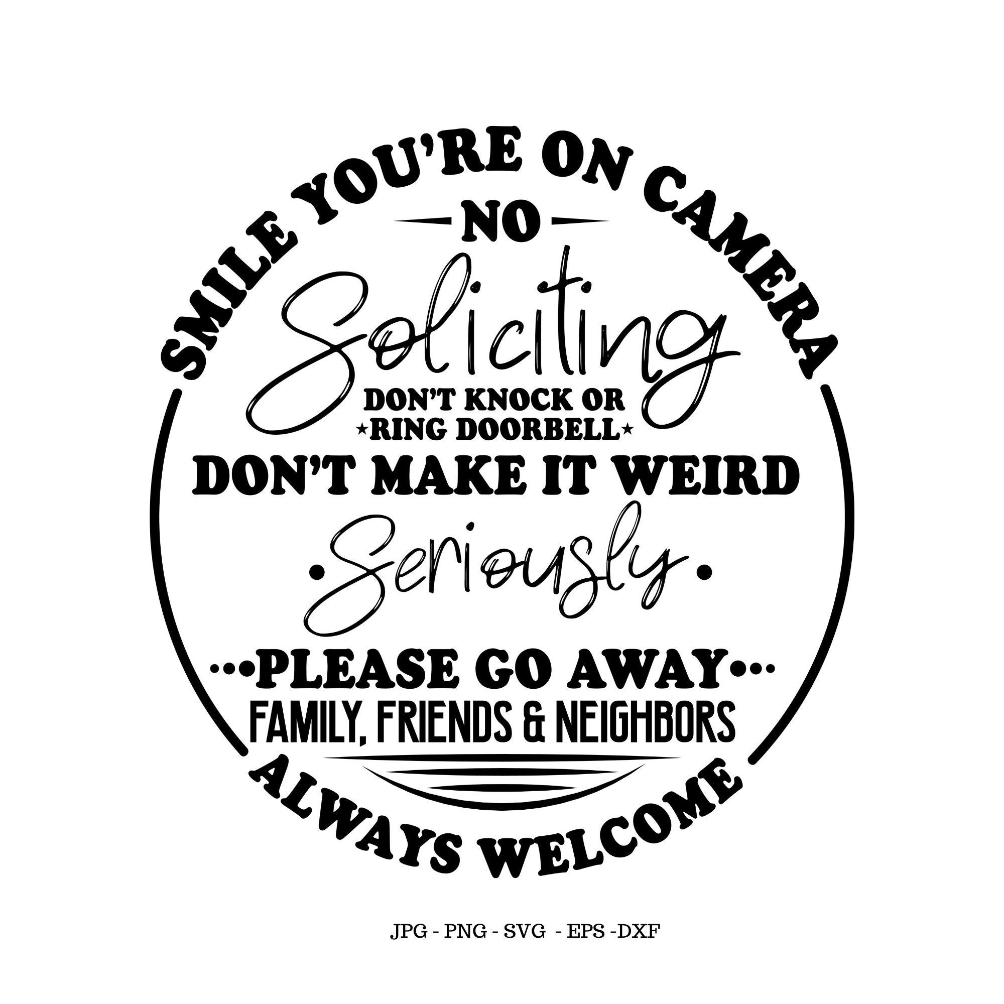 Smile You're on Camera No Soliciting Sign Soliciting - Etsy