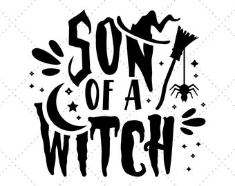 Bruja linda, Bruja Svg, Recién nacido de Halloween, Hijo Svg, Halloween moderno, Camisa de Halloween Svg
