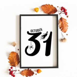 Cctober 31 Svg, Halloween SVG, Halloween Party SVG, Spider SVG, Halloween Clip Art, Halloween T Shirt image 5