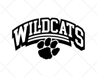 Wildcats Svg, Paw Print Svg, Wildcat Svg, Football Mom Dad, Mascot Shirt Svg