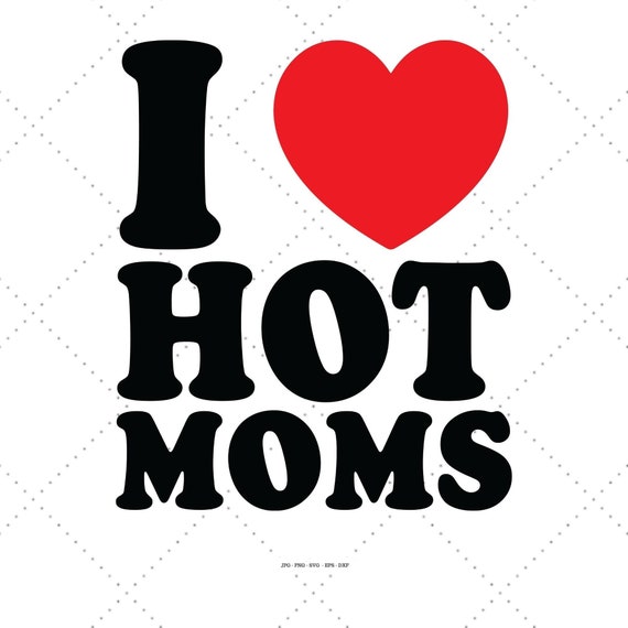 Portachiavi Divertente I Love Hot Moms – Portachiavi In Poliestere Con Frase A Forma Di Cuore, 13 Cm, Regalo Umoristico Per Mamme E MILF
