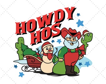 Santa Christmas Png, Cowboy Christmas, Santa Claus PNG, Santa Svg Png