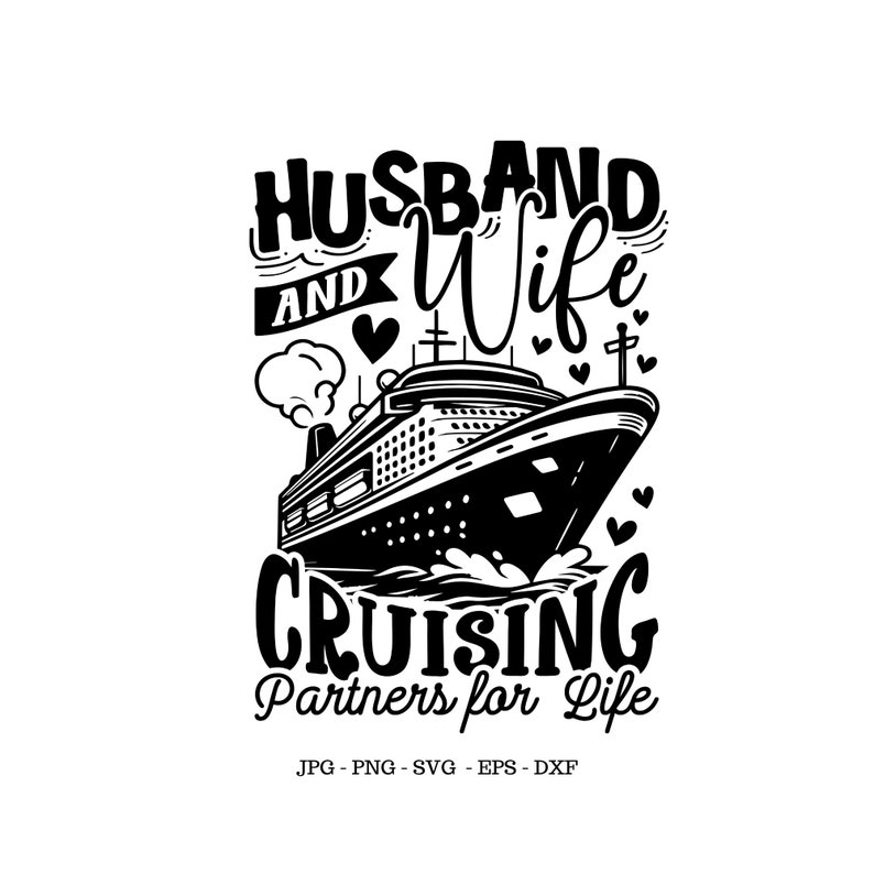 Honeymoon Cruise, Funny Couples Svg, Husband Wife Svg, Cruise Shirt Svg image 1