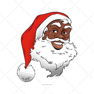 Black Santa Claus Svg, Brown Santa, Santa Shirt Svg, Black Claus, kerstcadeau voor papa, Black Santa Png