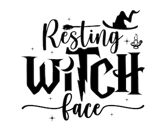 Spooky Halloween, PNG File, Witch Face, Halloween Lover Gift, Halloween Themed, Halloween Svg, Witch Shirt