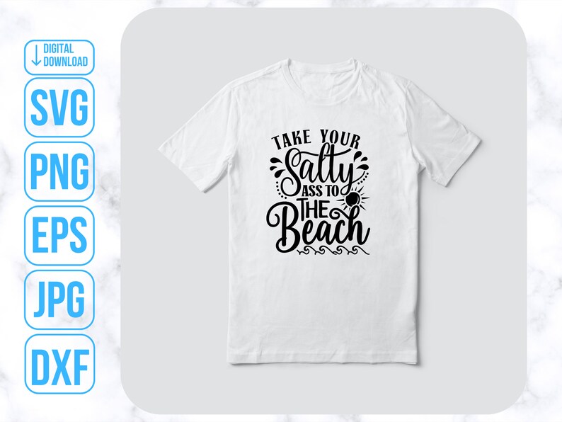 Stay Salty Svg, Trendy Summer Svg, Beach House Sign Svg, Funny Tote Svg image 4