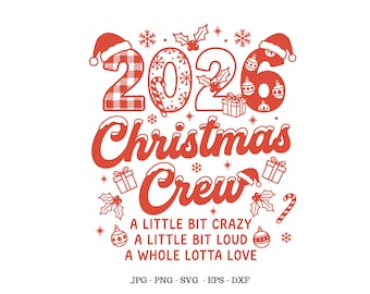 Niedliche Weihnachten 2026, Gruppen-Shirts (SVG), Familienweihnachten 2026