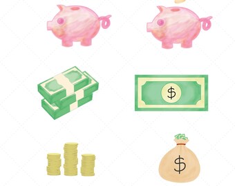 Dollar Bills, Planner Clipart, Piggy Banks, Pay Day, Money Clipart, 1 Dollar, Cash Gift