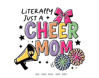 Einfach eine Cheerleader-Mama, Cheerleader-Shirt-SVG, Cheerleader-Mama-Datei