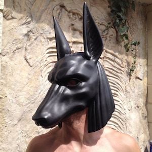 Mask Anubis, Masquerade Mask, Egyptian Mask Sculpture, Mask, Black Mask, Cosplay Mask, Animal Masquerade Mask, Carnival Mask, Halloween Mask