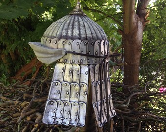 Casco de fibra de vidrio para LARP: armadura de disfraz de guerrero medieval