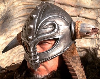 Fiberglass Viking Helmet: Larp Cosplay Armor (Fits 23.5" Head)
