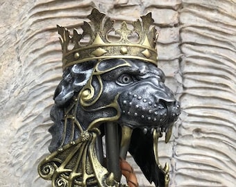 Medieval King Helmet, King Crown, The Royal Helmet, Medieval Helmet, Larp, Armor, Royal Crown, Royal Tiaras, Medieval Costume, Larp Helmet