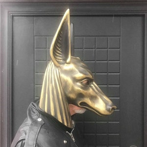 Golden Mask Anubis, Masquerade Mask, Death Mask, Black Mask, Cosplay Mask, Animal Masquerade Mask, Carnival Mask, Halloween Mask, Masks