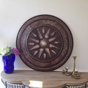 Ancient Wall Decor, Shield Alexander, Greek Shield, Bronze Wall Sulpture, Decorations, Metal Wall Decor, Armor, Wall Sculpture, Art Decor