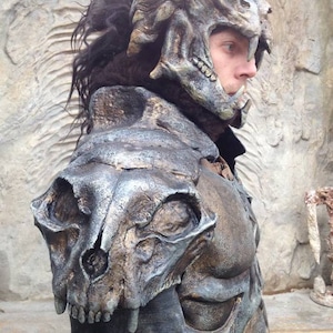 Armor Skull, Single Pauldron Shoulder Armor, Medieval, Cosplay, Skull Costume, Larp, Fantasy Armor, Cosplay, Shoulder Armor Pattern, Mask