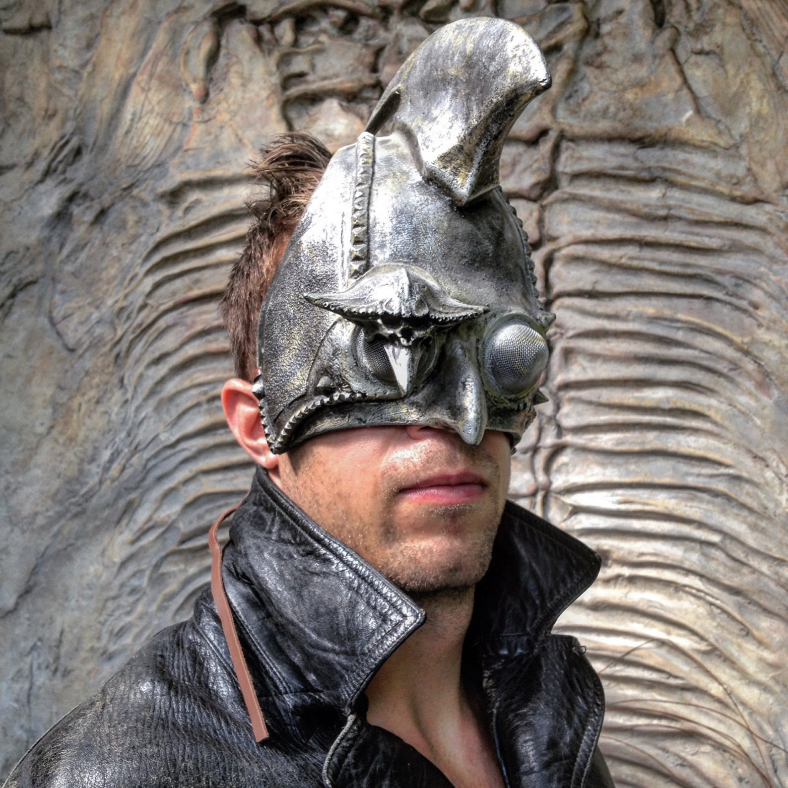 Steampunk Mask Dark Mask Halloween Mask Steampunk Metalic Mask Etsy