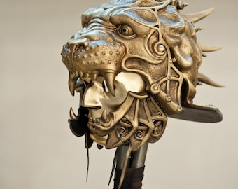 Handmade Lion Gladiator Mask Helmet: Museum Quality Art