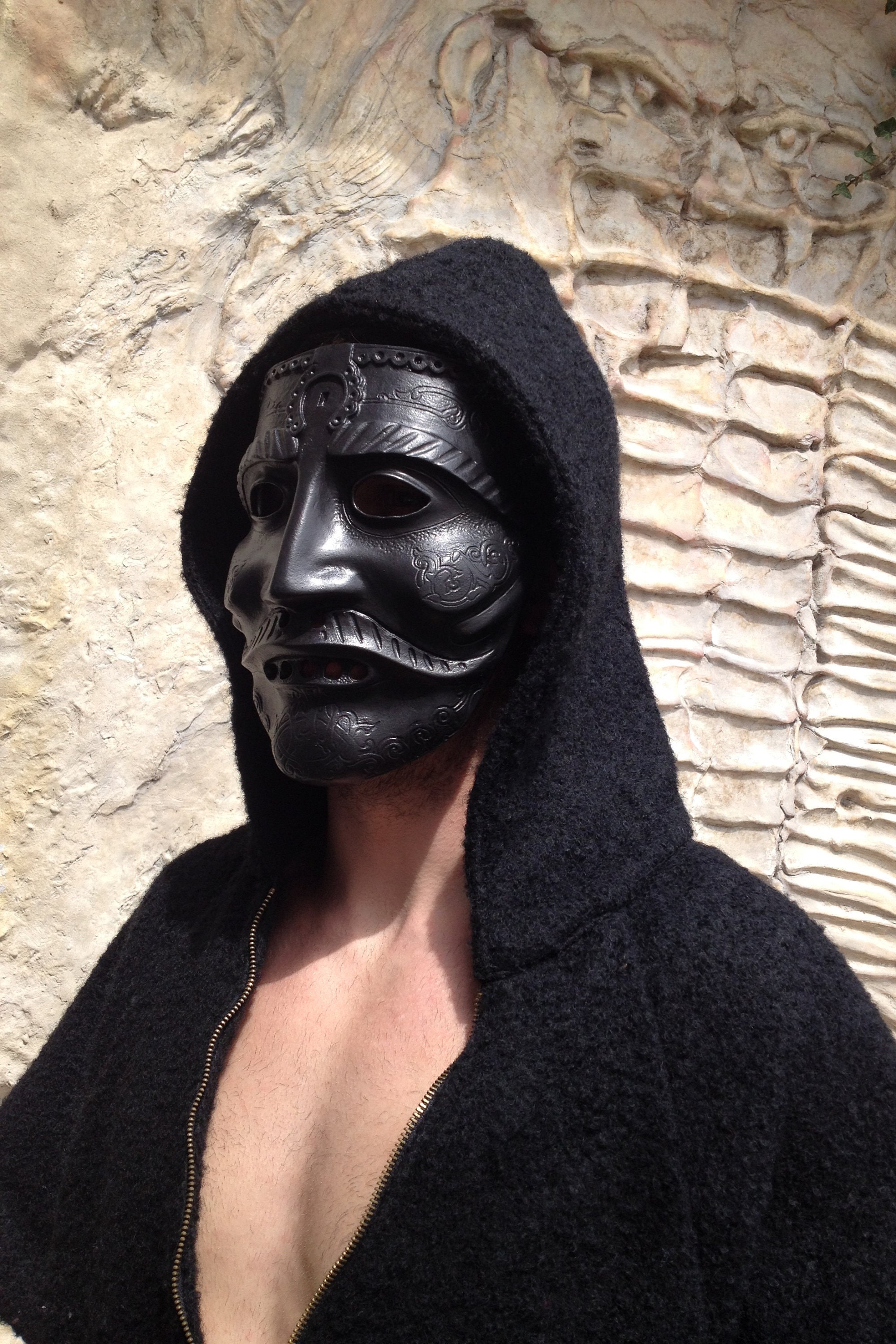 Mask for Men Black Mask Gothic Mask Men's Masks Etsy