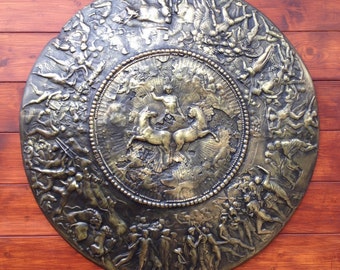 アキレスの盾のレプリカ：古代ギリシャのブロンズ彫刻、壁飾り - Etsy 日本