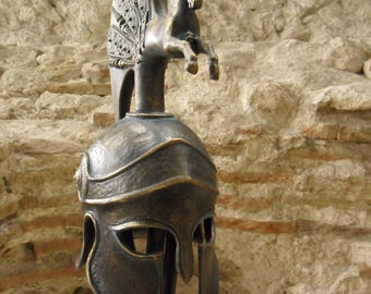 ギリシャのコリント式兜：青銅粉末彫刻、古代の鎧のレプリカ - Etsy 日本