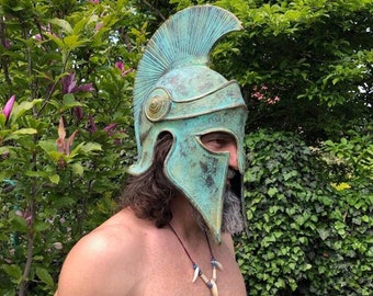 Handmade Corinthian Helmet: Greek War Armor, Ancient Decor