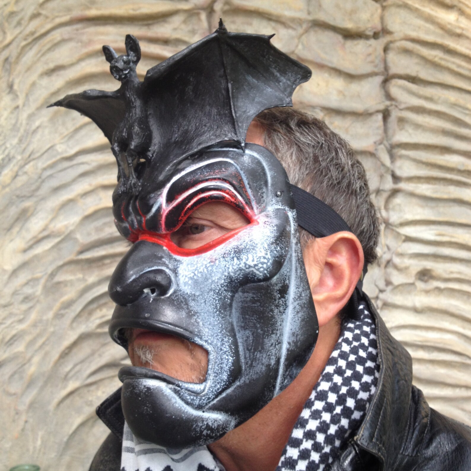 Demon Mask Halloween Mask Black Mask Halloween Costume Etsy