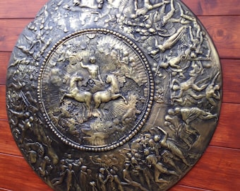 アキレスの盾のレプリカ：古代ギリシャのブロンズ彫刻、壁飾り - Etsy 日本