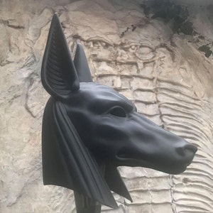 Black Mask Anubis, Masquerade Mask, Death Mask, Cosplay Mask, Animal Masquerade Mask, Carnival Mask, Halloween Mask, Mythology, Costume Mask