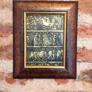 Bronze Bas Reliefr, Wall Sculpture, Metal Wall Decor, Ancient Replika, Gift, Wall Hanging Sculpture, Mens Gift, Universal Gift, Art Decor