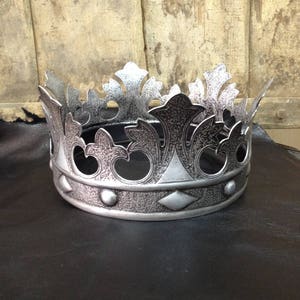 Couronne de roi antique en argent : diadème de costume royal de France image 8