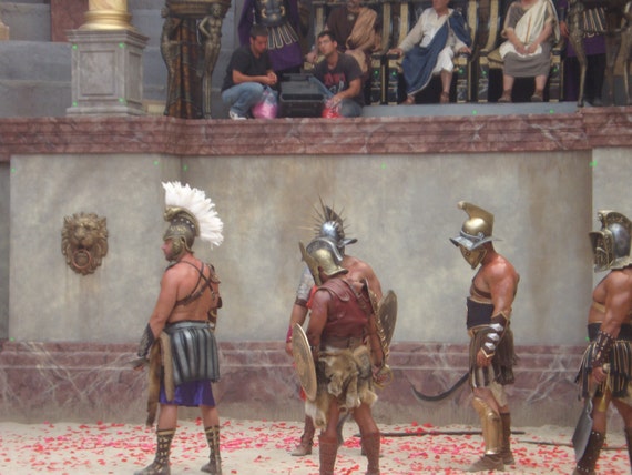 Cosplay Costume: Greek Roman Gladiator Masquerade Ball Costume Gold