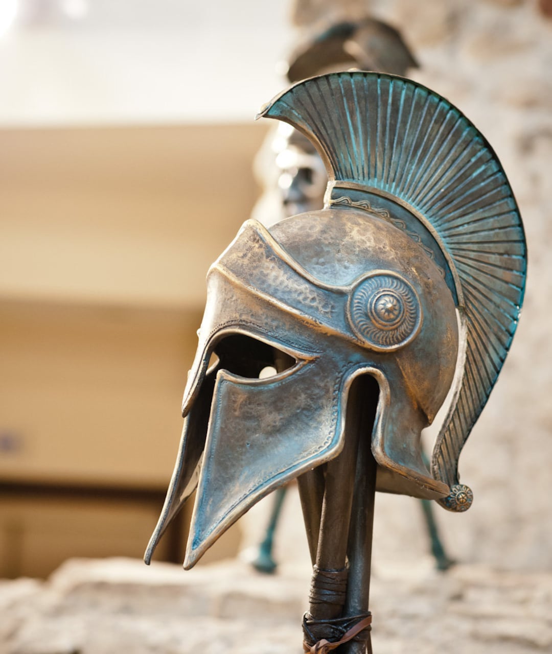 Authentic ancient greek store helmet for sale