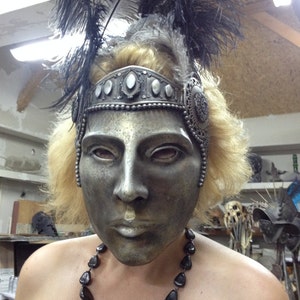 Ancient Mask, Masquerade Mask, Roman Bronze Mask, Halloween Mask, Sculpture Mask, Art Quality Museum Costume Mask Party Mask Protector Аrmor