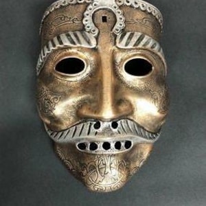 Ancient battle mask, antique replica, larp, ancient mask, larp props, historical reenactments, larp costume, Mask for Masquerade, Masks, Art