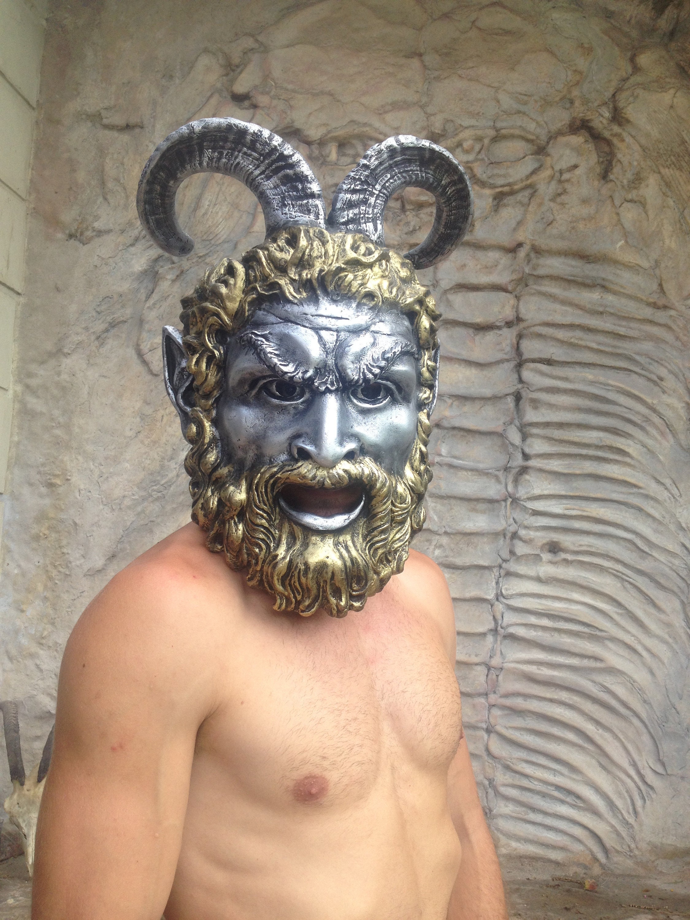 Satyr Mask Halloween Mask Mythology Erotic Mask for Men Etsy