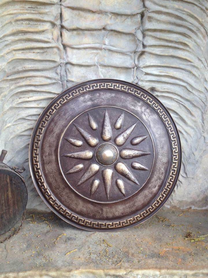 Macedonian mini shield in casting stone - Alexander the Great - Star o – Talos Artifacts