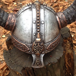 Viking Armor Skyrim Helmet Medieval Armor Larp Helmet Nord Skyrim Helmet Medieval Helmet Viking Costume Party Costume Masquerade Mask Helmet image 4