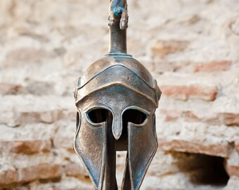 ギリシャのコリント式兜：青銅粉末彫刻、古代の鎧のレプリカ - Etsy 日本