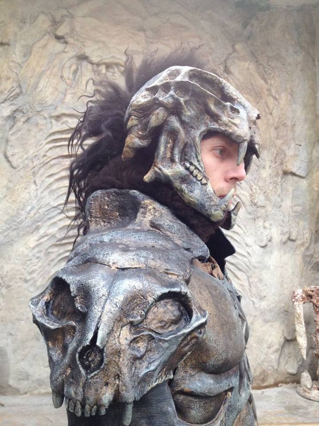 クルガンアーマー：ファイバーグラス製スカルポールドロン